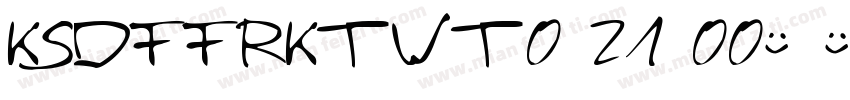 KSDFFRKTWT0 21 00字体转换